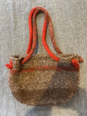 Handmade Felted Wool Purse Boho Artisan Shoulder Bag